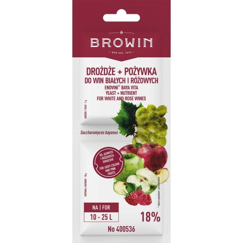 Drożdże z pożywką do win białych i różowych