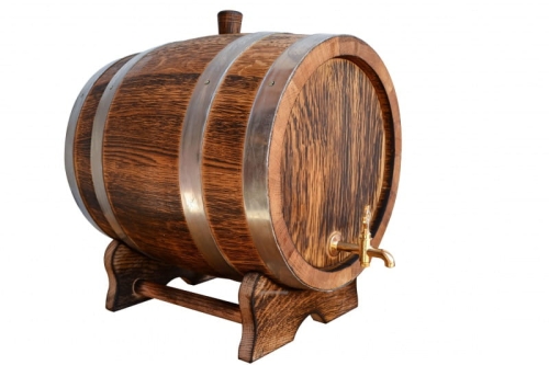 Beczka dębowa na alkohol 15 litrów CIEMNA