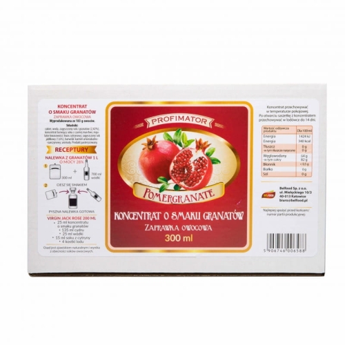 Koncentrat o smaku granatów 300 ml do nalewek likieru