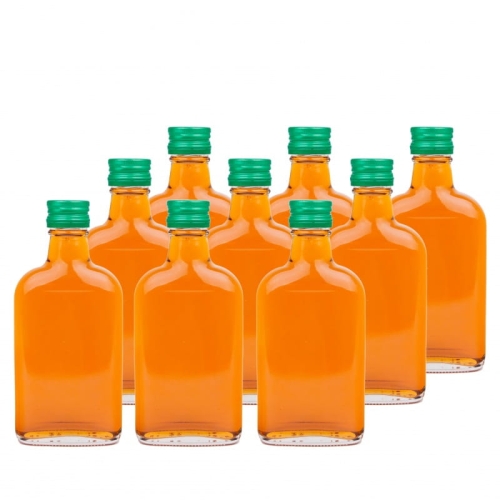 Butelka piersiówka 200 ml sok nalewka prezent 100 sztuk