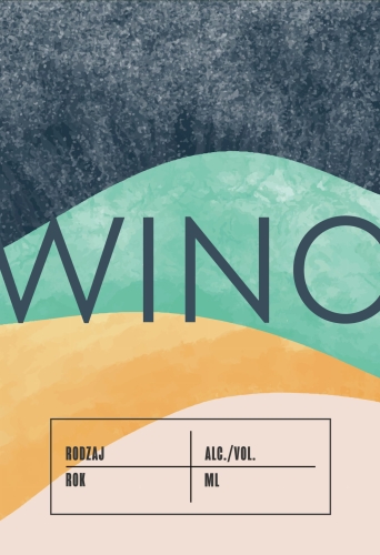 Etykieta na wino wzór 6