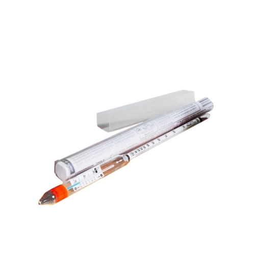 Alkoholomierz precyzyjny z termometrem 0-100% 31cm do wódki bimbru spirytusu