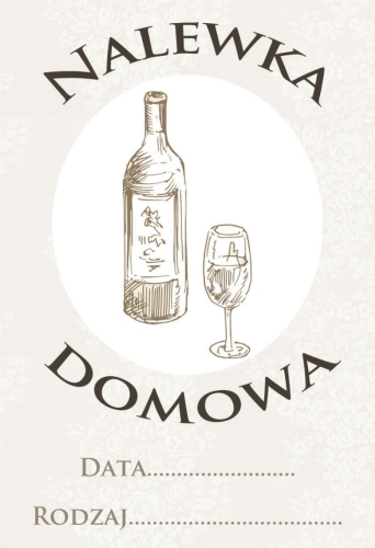 Etykieta na nalewkę wzór 7