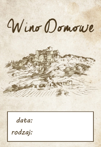Etykieta na wino wzór 4