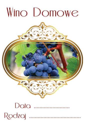 Etykieta na wino wzór 3