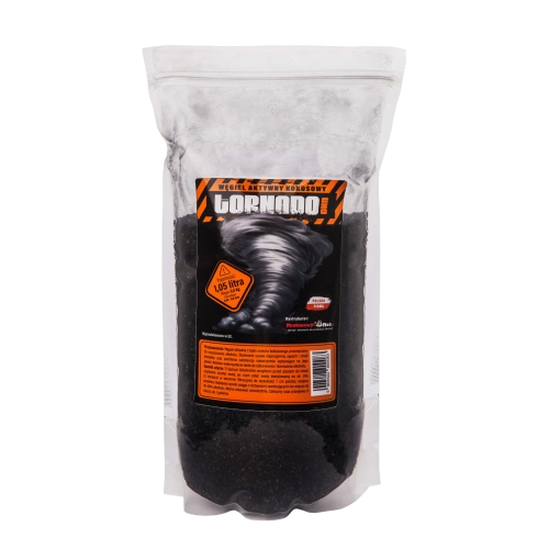 Węgiel aktywny kokosowy Tornado UNO 0,5 kg 1,05 l do oczyszczania klarowania alkoholu