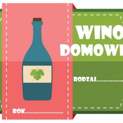 Etykieta na wino wzór 15