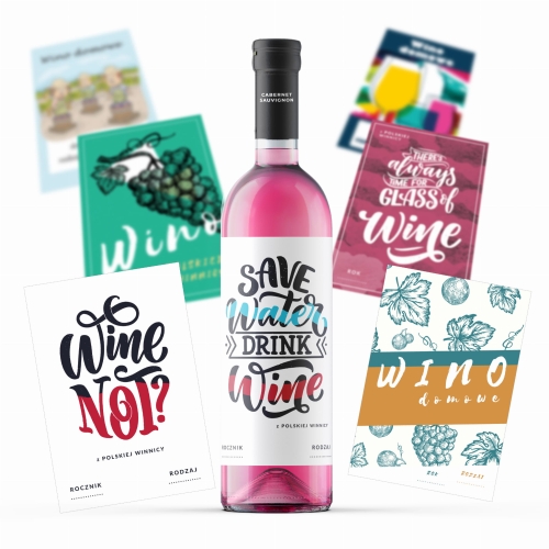 Etykiety na butelki z winem nowoczesne wzornictwo 10 sztuk