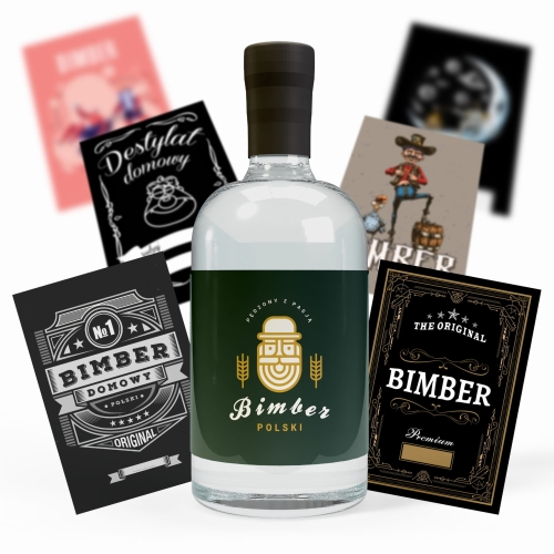 10 sztuk Etykiety samoprzylepne na butelki z bimbrem