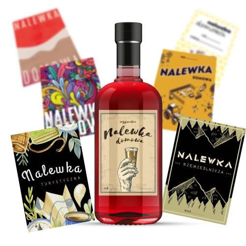 Etykiety na nalewki 7x10 cm samoprzylepne 10 sztuk