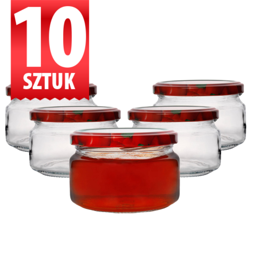 Zestaw 10 sztuk Słoik Vito 250 ml fi 82 mm na konfitury przetwory dżem