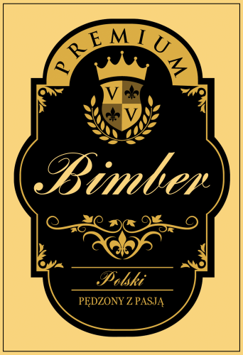 Etykieta na bimber wzór 8