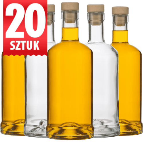 20 sztuk Butelka szklana na bimber nalewki Statua 500 ml