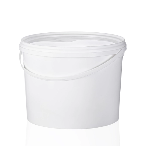 Wiaderko plastikowe okrągłe z pokrywą 12 L + rączka plastikowa pasek