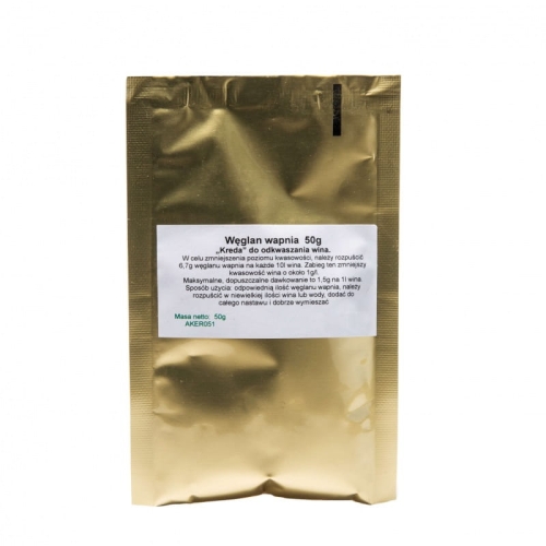 Węglan wapnia 50 g do zredukowania kwasowości wina