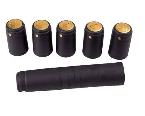 Kapturki termokurczliwe czarne do butelek