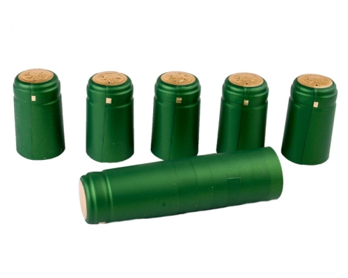 Kapturki termokurczliwe zielone do butelek