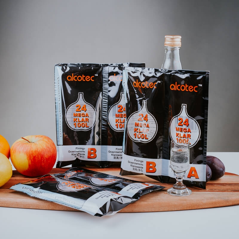 Klarowanie alkoholu, Przyspieszony proces oczyszczania, Domowy alkohol, Fermentacja, Oczyszczanie wina i nalewek, Czystość i klarowność