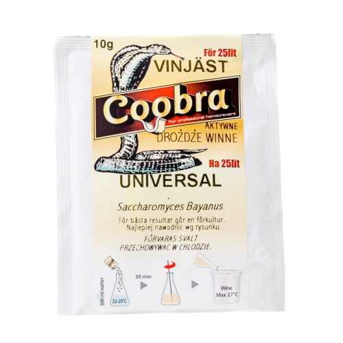 Drożdże winne aktywne Coobra Uniwersalne do win białych czerwonych