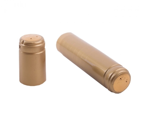 Kapturki termokurczliwe złote do butelek