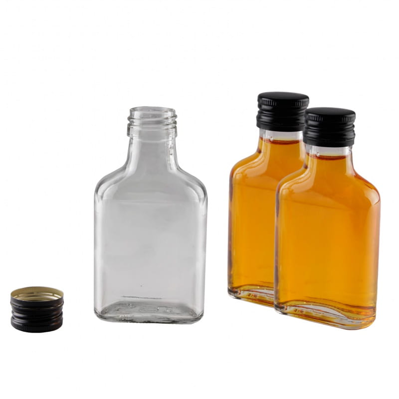 Butelki piersiówki 100 ml zestaw 100 sztuk
