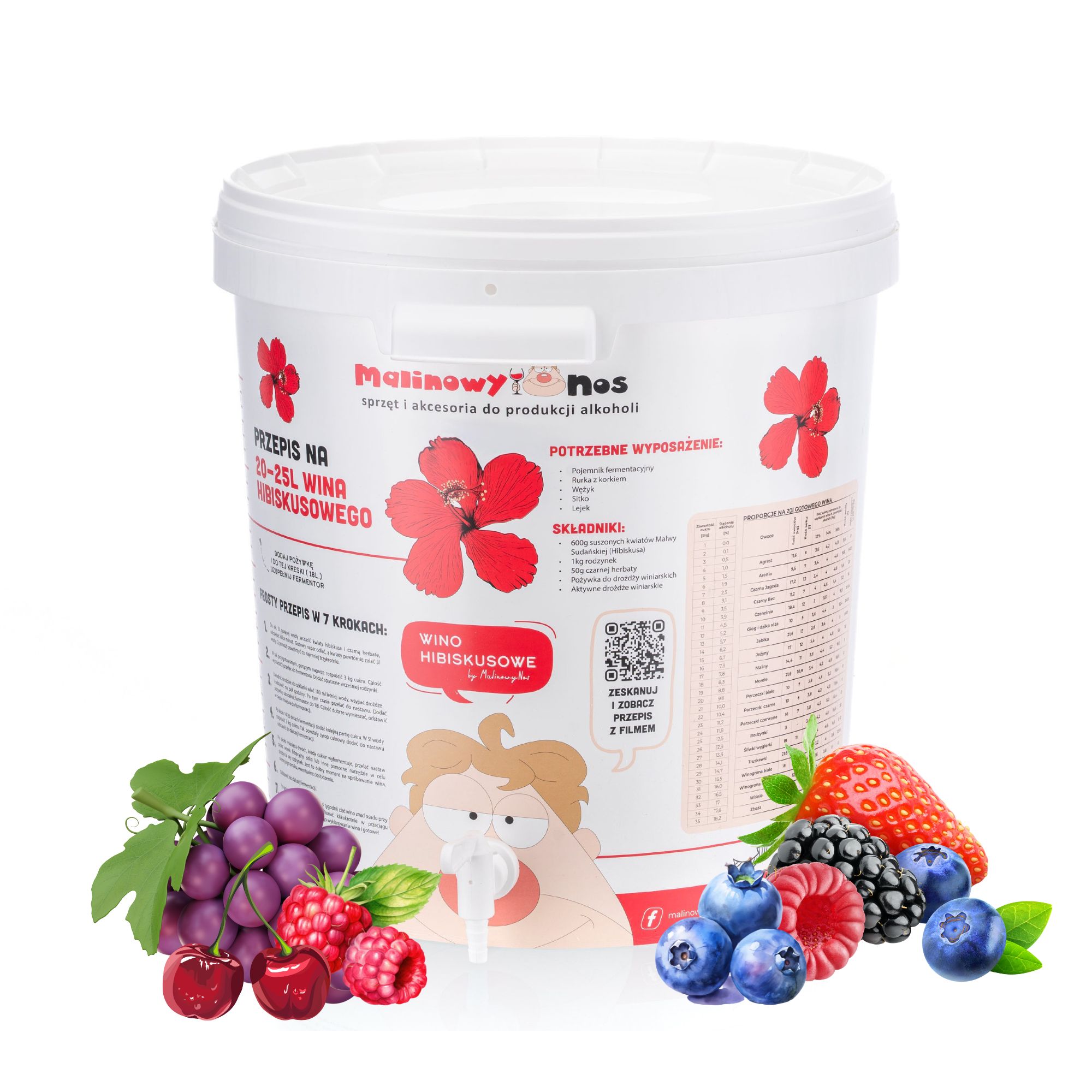 Pojemnik fermentacyjny fermentor biały 34.5 L